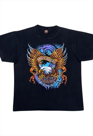 Rock Eagle Proud Riders Black T-Shirt XL