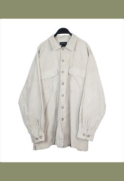 Vintage 90s Beige Cosy Thick Corduroy Shirt