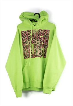 Vintage Beach Blast Volley Hoodie in Fluor Green M