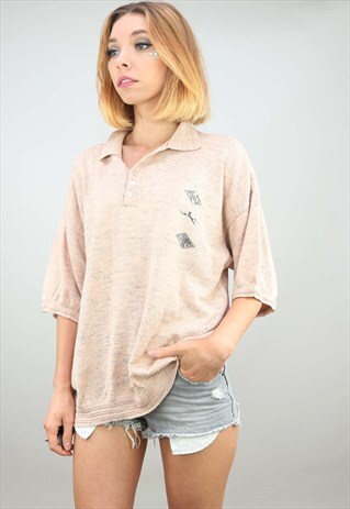 VINTAGE OVERSIZED POLO T-SHIRT
