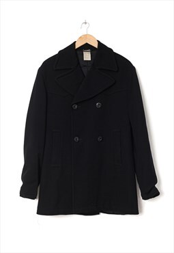 Vintage DOLCE & GABBANA Pea Coat Jacket Black