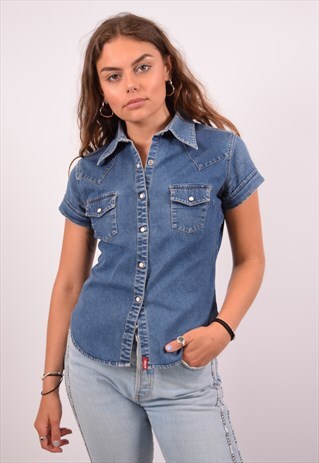 VINTAGE LEVI'S DENIM SHIRT LOOSE FIT BLUE