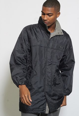 VINTAGE CHAMPION LOGO TRACK JACKET BLACK