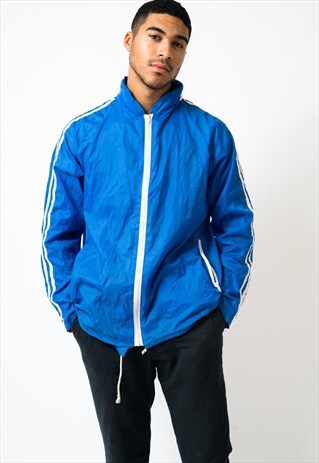 VINTAGE BLUE WINDBREAKER JACKET LARGE