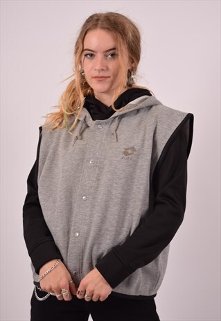 VINTAGE LOTTO HOODED GILET GREY