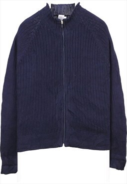 Vintage 90's Calvin Klein Fleece Knitted Zip Up Long Sleeve