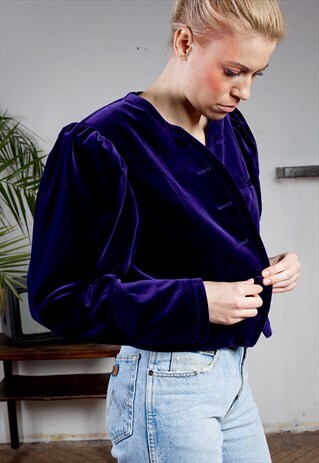 LODENFREY VINTAGE VELVET JACKET. SIZE L/XL