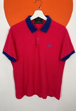 Vintage Fred Perry Special Edition Polo Shirt Pink Size 12