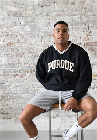 Vintage Varsity Jacket in Black