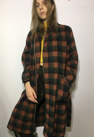 VINTAGE 90' OLDSCHOOL AMAZING CASUAL BROWN UNIQUE COAT