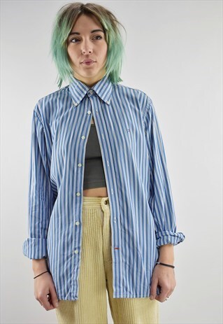 VINTAGE TOMMY HILFIGER CLASSIC DECK CHAIR STRIPED SHIRT