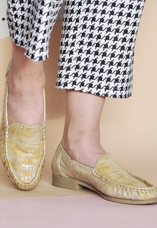 90S CROC PATENT LOAFERS