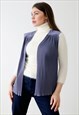 90S VINTAGE WAISTCOAT PLEATED OPEN FRONT VEST TOP SMART 