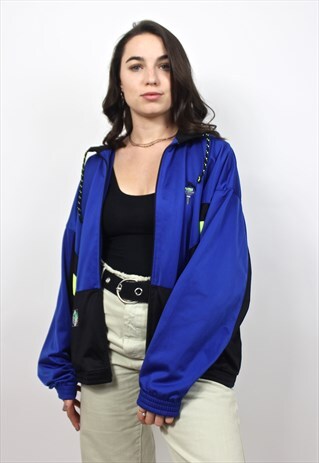 90'S RETRO RARE MULTI-COLOURED FESTIVAL TRACK JACKET