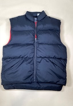 Vintage 90s adidas XL Down Feather Gilet in Black