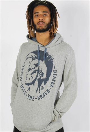 VINTAGE DIESEL HOODIE GREY