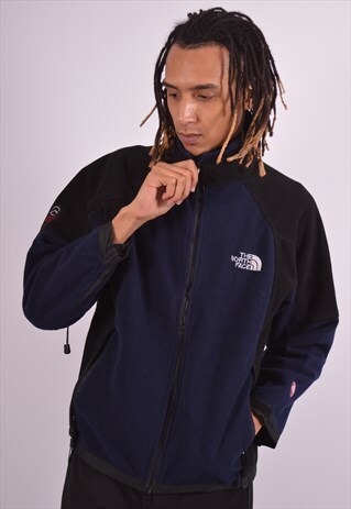 VINTAGE THE NORTH FACE FLEECE JACKET NAVY BLUE