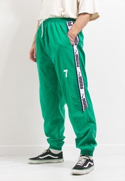 PUMA vintage track pants in green athletic sweatpants