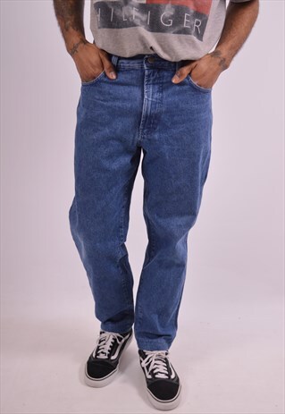 TRUSSARDI MENS VINTAGE JEANS W36 L28 BLUE 90S