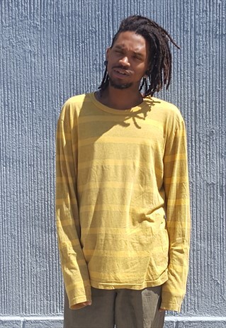 90S CLASSIC SKATER SPORTSWEAR STRIPE LONG SLEEVE TEE XL