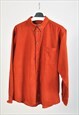 Vintage 00s corduroy shirt in orange