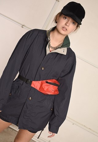 90'S RETRO NAVY BLUE FESTIVAL GARM JACKET PARKA