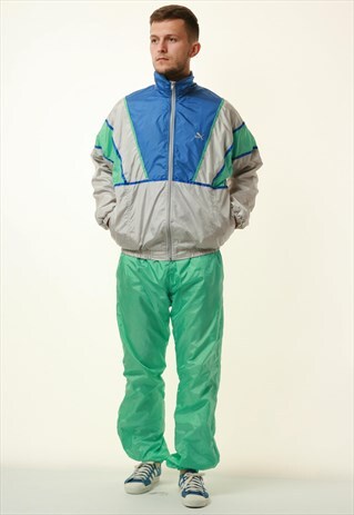 90S VINTAGE PUMA SHELL SPORTS SUIT JACKET TROUSERS 16182