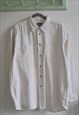 Vintage Corduroy Shirt White L