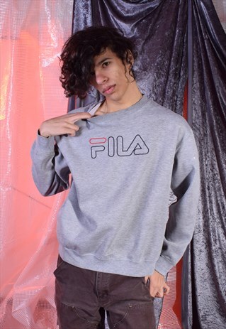 VINTAGE FILA GREY SWEATSHIRT