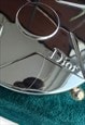 VINTAGE DIOR MIRROR COMPACT SILVER TONE SPELLOUT STAR