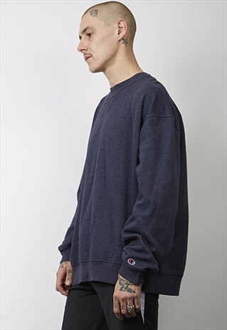 VINTAGE 90'S CHAMPION NAVY MARL SWEATSHIRT