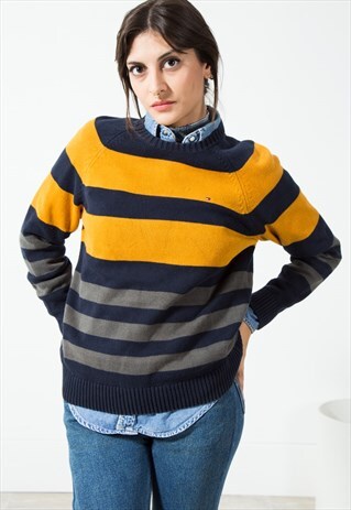 ON SALE VINTAGE 80S TOMMY HILFIGER KNITWEAR JUMPER/ S0265