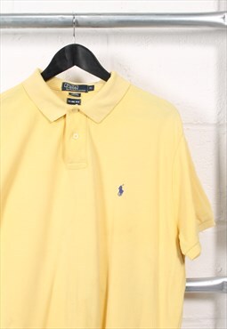 Vintage Polo Ralph Lauren Polo Shirt Yellow Short Sleeve XL