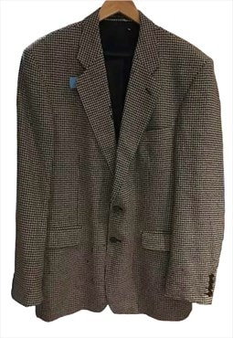 Small dogtooth vintage 80s tailored blazer