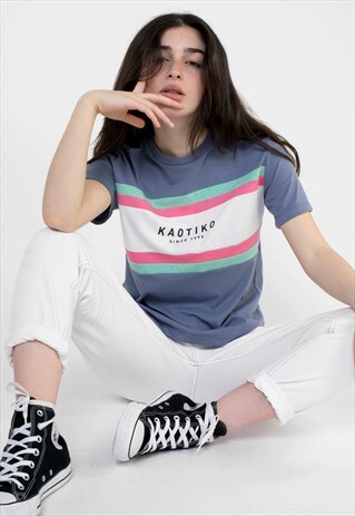 BAKER T-SHIRT WHITE/INDIGO