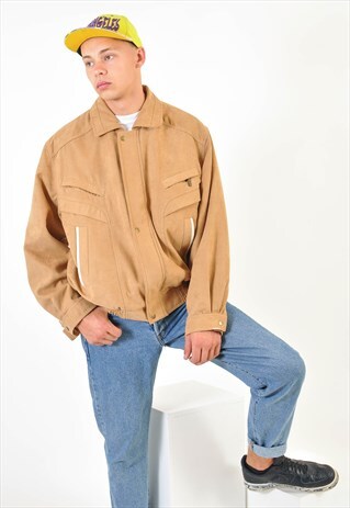 VINTAGE HARRINGTON JACKET IN BEIGE