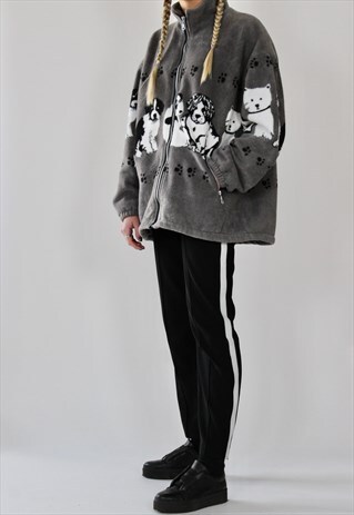 VINTAGE PATTERNED FLEECE JACKET