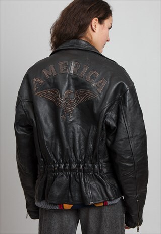 VINTAGE BLACK LEATHER JACKET