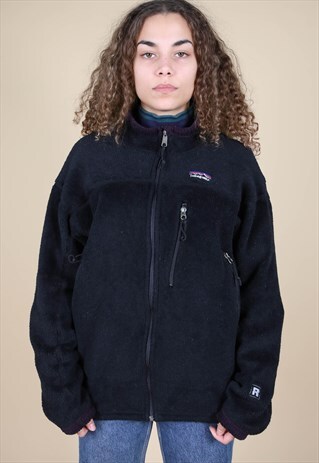 SUPER COZY PATAGONIA BLACK TWO PANEL FLEECE