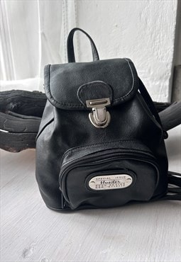 Vintage 90s Black Mini Backpack 