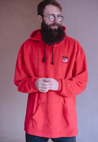 VINTAGE 90S RED HOODIE