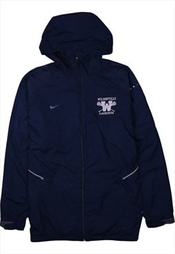 Vintage 90's Nike Windbreaker Lacrosse Full Zip Up Navy