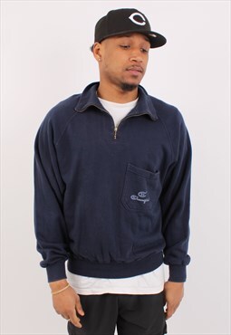 Vintage Champion Quarter Zip Navy Sweatshirt