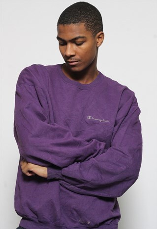 VINTAGE CHAMPION LOGO SWEATSHIRT PURPLE