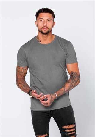 ESSENTIAL BLANK T-SHIRT - SMOKE GREY