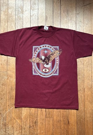 JERZEES BURGUNDY T - SHIRT