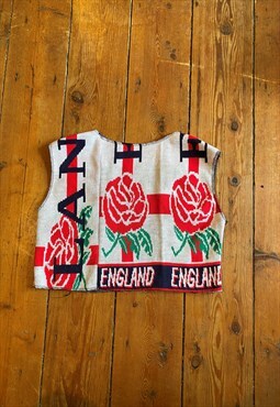 England fc rework Crop Sweater Vest World cup Football