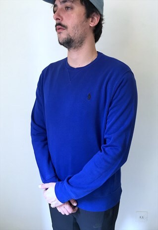VINTAGE AND CLASSIC BLUE RALPH LAUREN JUMPER