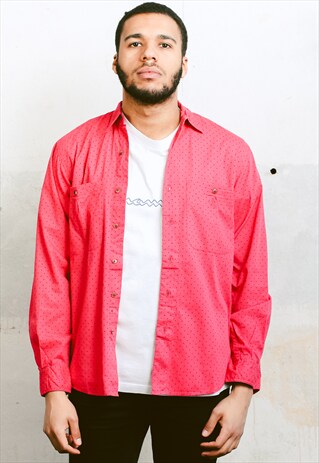 VINTAGE POLKA DOT PATTERN SHIRT
