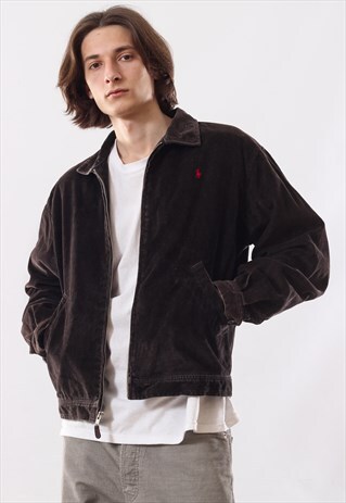 90S VINTAGE MEN POLO RALPH LAUREN CORDUROY HARRINGTON JACKET